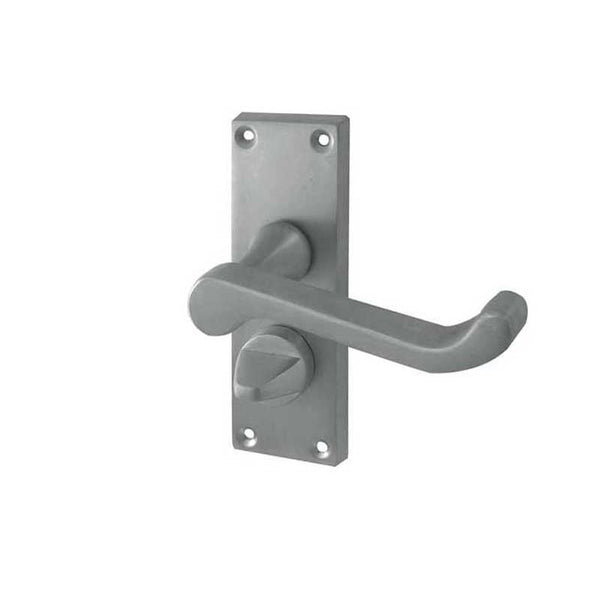 Frelan, Victorian Scroll Door Handle on Privacy Plate, Door Handles, Lever Handles On Bathroom Backplate