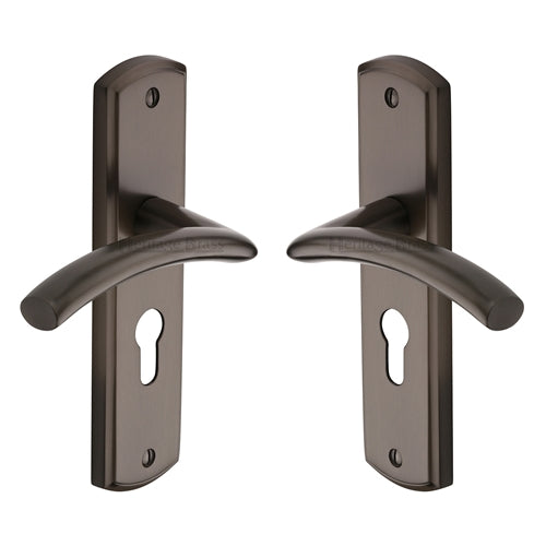 Centaur Door Handle on Plate by M Marcus - Heritage Brass