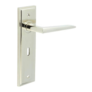 Burlington, Burlington Mayfair Door Handle Lock Backplate, Door Handles, Burlington Mayfair Door Handle Lock Backplate, Lever on Lock Backplate