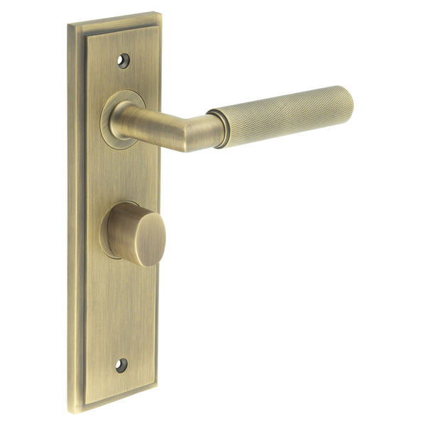 Burlington, Burlington Piccadilly Door Handle Bathroom Backplate & Turn & Release -Inner 2, Door Handles, Bathroom Backplate  & Turn & Release 2