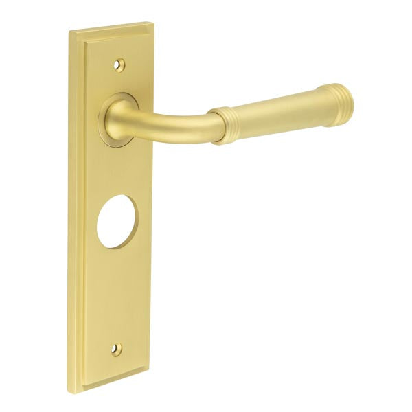 Burlington, Burlington Highgate Door Handle Bathroom Backplate, Door Handles, Burlington Highgate Door Handle Bathroom Backplate, Lever onBathroom Backplate