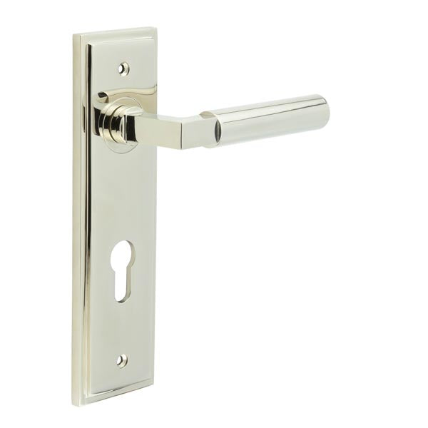 Burlington, Burlington Westminster Door Handle Din Euro Backplate, Door Handles, Burlington Westminster Door Handle Din Euro Backplate, Lever on Euro Lock Backplate