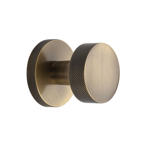 Knightsbridge Knurled Knob on Knurled Concealed base by M Marcus - Heritage Brass