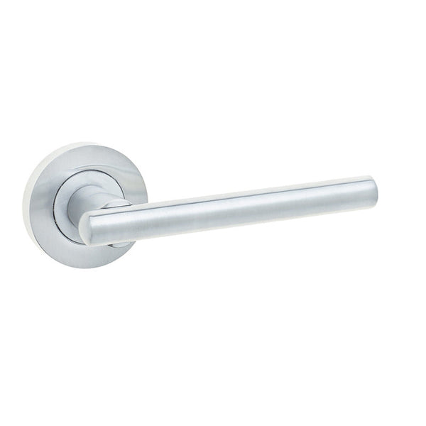 Frelan, Rosetta Door Handle on Rose, Door Handles, Lever Handles On Round Rose