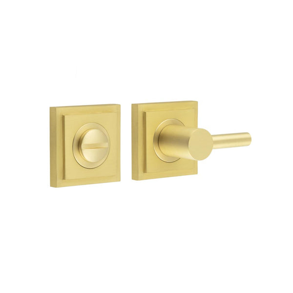 Burlington, Burlington Easy Turn & Release -Inner 3 with Square Stepped Rose, Door Handles, Bathroom Backplate  & Turn & Release 3