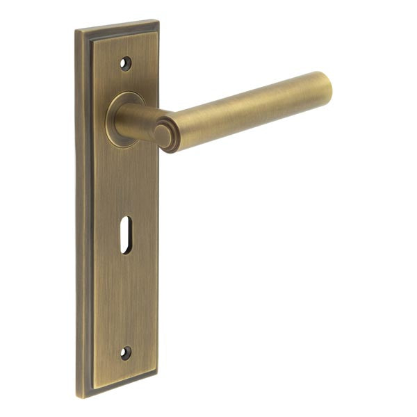 Burlington, Burlington Richmond Door Handle Lock Backplate, Door Handles, Burlington Richmond Door Handle Lock Backplate, Lever on Lock Backplate