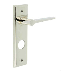 Burlington, Burlington Knightbridge Door Handle Din Bathroom Backplate, Door Handles, Burlington Knightbridge Door Handle Din Bathroom Backplate, Lever onBathroom Backplate