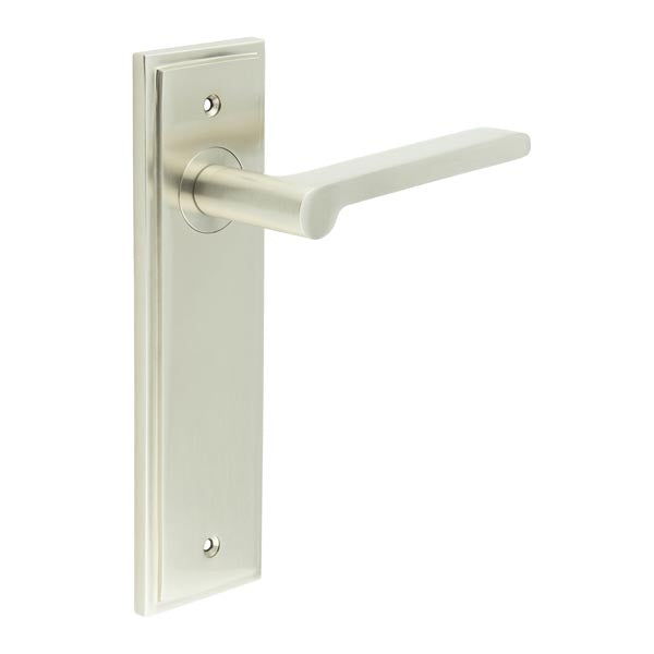 Burlington, Burlington Fitzrovia Door Handle Latch Backplate, Door Handles, Burlington Fitzrovia Door Handle Latch Backplate, Lever On  Latch Backplate