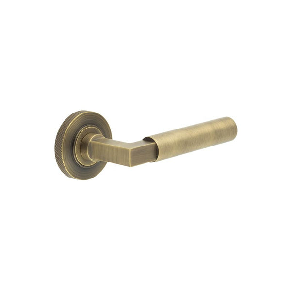 Burlington, Burlington Westminster Door Handle with Knurled Rose, Door Handles, Lever On Rose