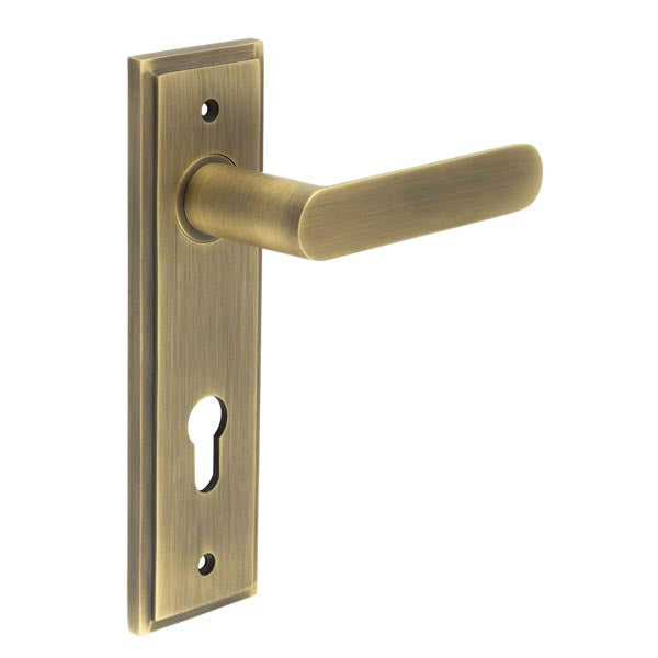 Burlington, Burlington Kensington Door Handle Din Euro Backplate, Door Handles, Burlington Kensington Door Handle Din Euro Backplate, Lever on Euro Lock Backplate