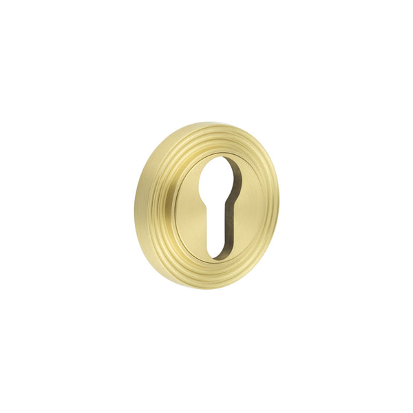 Burlington, Burlington Euro Profile Escutcheons with Reeded Rose, Escutcheons, Euro Profile Escutcheons with Reeded Rose