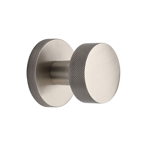 Knightsbridge Knurled Knob on Knurled Concealed base by M Marcus - Heritage Brass