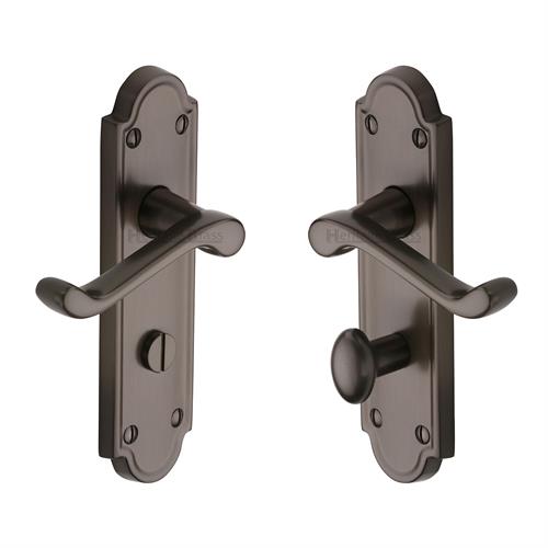 Meridian Door Handle on Plate by M Marcus - Heritage Brass