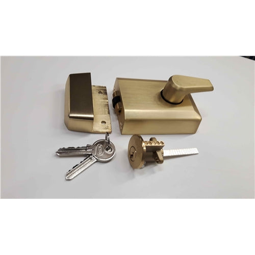 60mm Roller Bolt Nightlatch NL-R3060 by M Marcus - Heritage Brass
