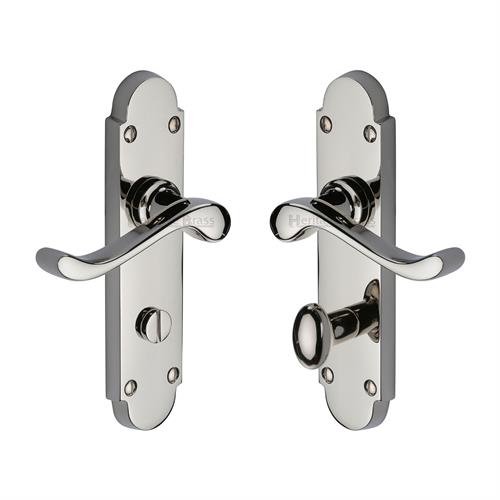 Savoy Door Handle on Plate by M Marcus - Heritage Brass