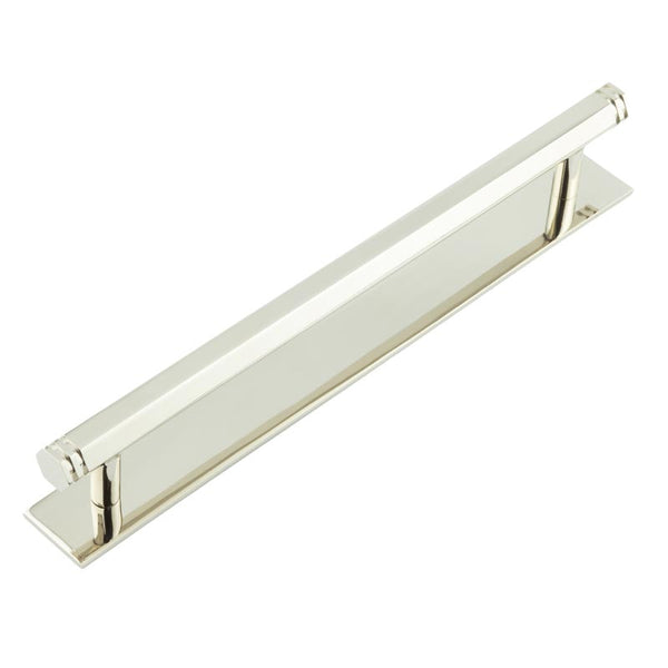 Hoxton, Hoxton Hoxton Nile Cabinet Handles 224mm Ctrs Plain Backplate, Cabinet Hardware, Cabinet Pull Handles