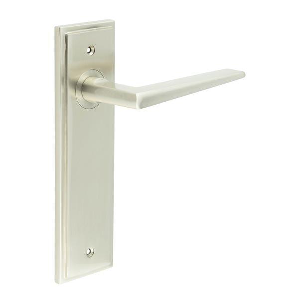 Burlington, Burlington Mayfair Door Handle Latch Backplate, Door Handles, Burlington Mayfair Door Handle Latch Backplate, Lever On  Latch Backplate