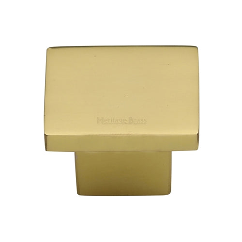 Classic Square Cabinet Knob by M Marcus - Heritage Brass