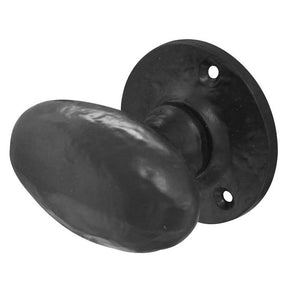 Frelan, Oval Shape Mortice Door Knob Black, Door Knobs, Mortice Door Knobs