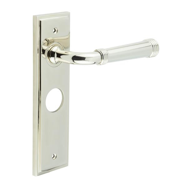 Burlington, Burlington Highgate Door Handle Bathroom Backplate, Door Handles, Burlington Highgate Door Handle Bathroom Backplate, Lever onBathroom Backplate