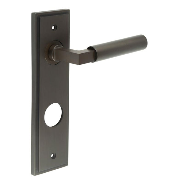 Burlington, Burlington Westminster Door Handle Din Bathroom Backplate, Door Handles, Burlington Westminster Door Handle Din Bathroom Backplate, Lever onBathroom Backplate