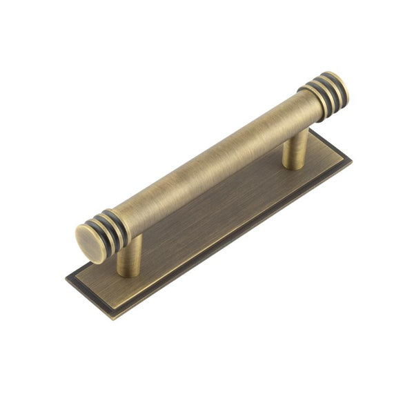 Hoxton, Hoxton Hoxton Sturt Cabinet Handles 96mm Ctrs Stepped Backplate, Cabinet Hardware, Cabinet Pull Handles