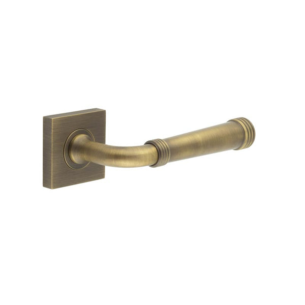 Burlington, Burlington Highgate Door Handles Square Plain Rose, Door Handles, Lever On Rose, Lever On Square Rose