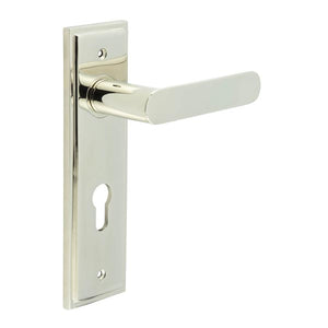 Burlington, Burlington Kensington Door Handle Din Euro Backplate, Door Handles, Burlington Kensington Door Handle Din Euro Backplate, Lever on Euro Lock Backplate