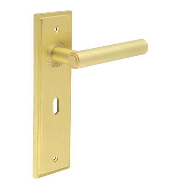 Burlington, Burlington Richmond Door Handle Lock Backplate, Door Handles, Burlington Richmond Door Handle Lock Backplate, Lever on Lock Backplate