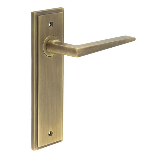 Burlington, Burlington Mayfair Door Handle Latch Backplate, Door Handles, Burlington Mayfair Door Handle Latch Backplate, Lever On  Latch Backplate