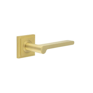 Burlington, Burlington Fitzrovia Door Handles with Square Stepped Rose, Door Handles, Lever On Rose, Lever On Square Rose