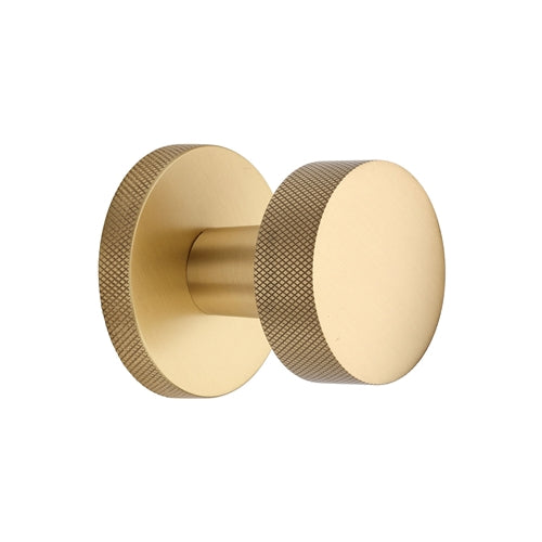 Knightsbridge Knurled Knob on Knurled Concealed base by M Marcus - Heritage Brass