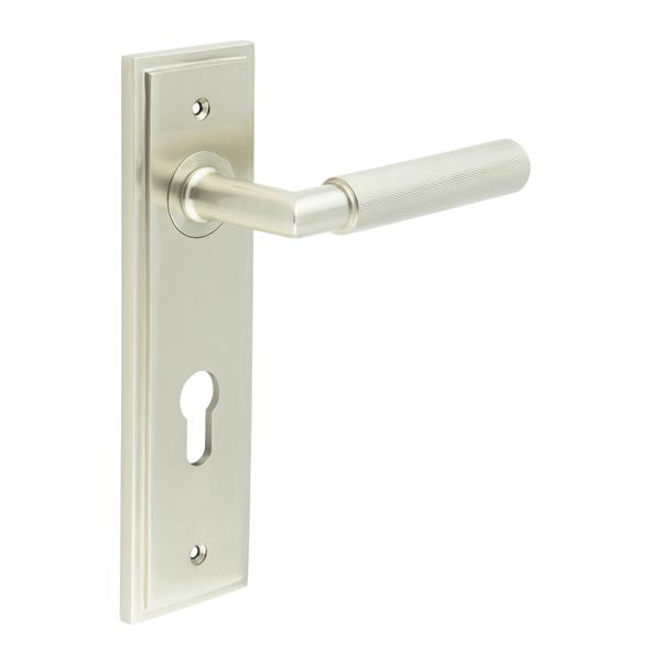 Burlington, Burlington Piccadilly Door Handle Din Euro Backplate, Door Handles, Burlington Piccadilly Door Handle Din Euro Backplate, Lever on Euro Lock Backplate