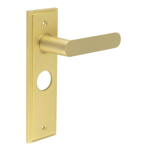 Burlington, Burlington Kensington Door Handle Bathroom Backplate, Door Handles, Burlington Kensington Door Handle Bathroom Backplate, Lever onBathroom Backplate