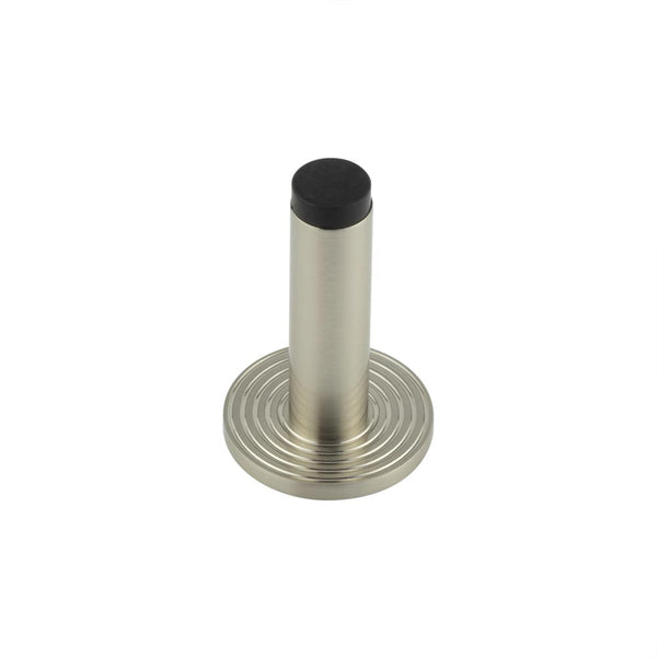 Burlington, Burlington Plain Wall Mounted Door Stops with Reeded Rose, Door Stops, Door Stops