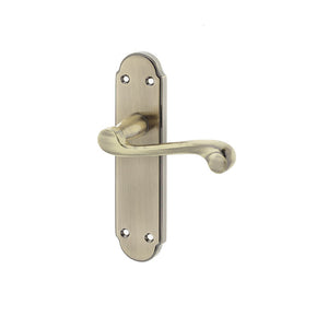 Frelan, Marlow Suite Door Handle on Latchplate Antique Bronze, Door Handles, Lever Handles On Latch Backplate