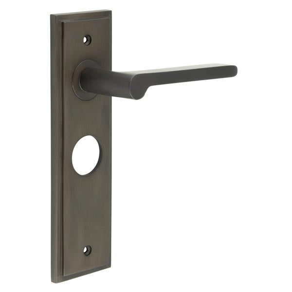 Burlington, Burlington Fitzrovia Door Handle Bathroom Backplate, Door Handles, Burlington Fitzrovia Door Handle Bathroom Backplate, Lever onBathroom Backplate