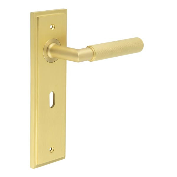 Burlington, Burlington Piccadilly Door Handle Lock Backplate, Door Handles, Burlington Piccadilly Door Handle Lock Backplate, Lever on Lock Backplate