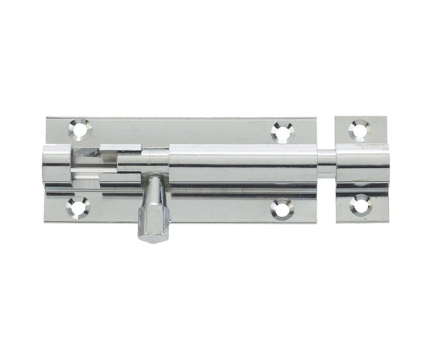 Jedo Brass Straight Barrel Bolts 75x25mm Polished Chrome