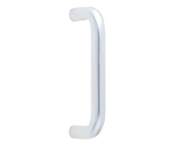 Aluminium 19mm D Shape Pull Handle Bolt Through Fixing SAA Finish 305x19mm Satin Anodised Aluminium
