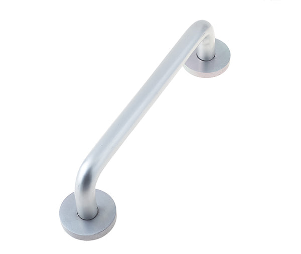 Aluminium 19mm D Shape Pull handle Rose Fixing SAA Finish 400x19mm Satin Anodised Aluminium