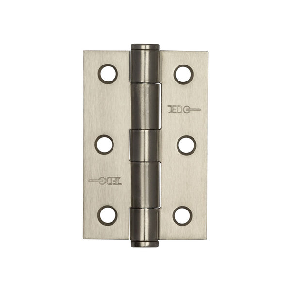 Jedo Grade 7 Steel Heavy Duty Button Tip Hinges 76x50x2mm Satin Nickel