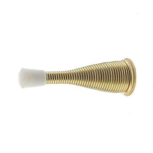 Jedo Wall Mounted Spring Door Stop 78mm Electro Brassed