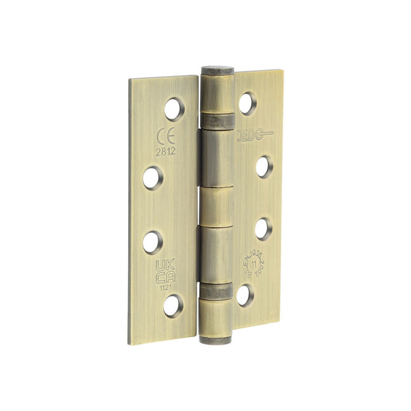Jedo Grade 11 Steel Ball Bearing Hinges 102x76mm Antique Brass