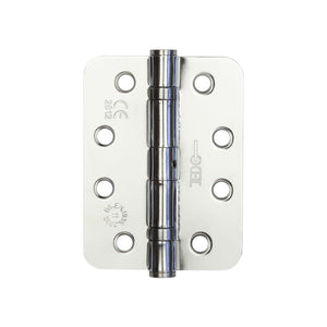 Jedo Grade 11 Radiused Steel Ball Bearing Hinges 102x76mm Polished Chrome
