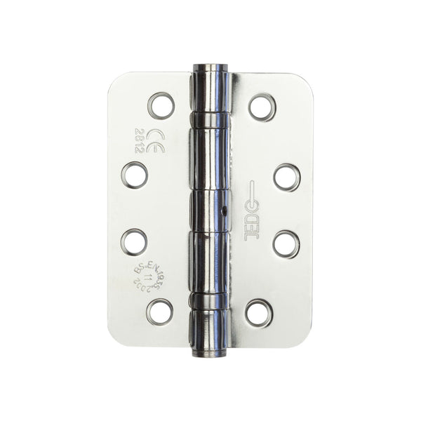 Jedo Grade 11 Radiused Steel Ball Bearing Hinges 102x76mm Polished Chrome
