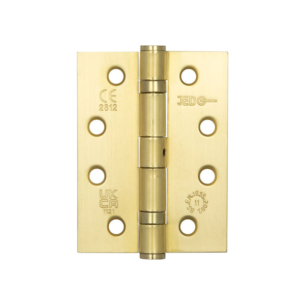Jedo Grade 11 Steel Ball Bearing Hinges 102x76mm Satin Brass