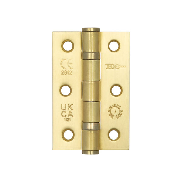 Jedo Grade 7 Steel Ball Bearing Hinges 76x50mm Satin Brass