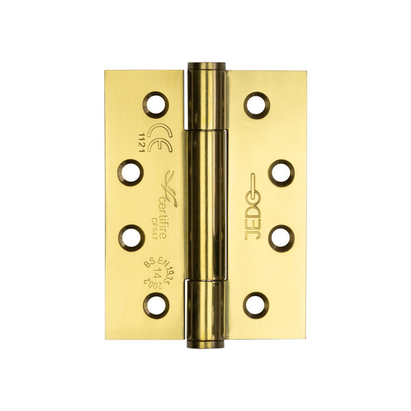 Certifire Stainless Steel Grade 14 Concealed Bearing Hinge 102x76x3mm Brass Finish