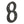 Antique Door Numerals 8 Black No. 8